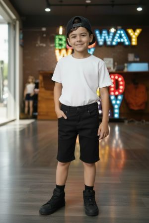 Bermuda mezclilla niño