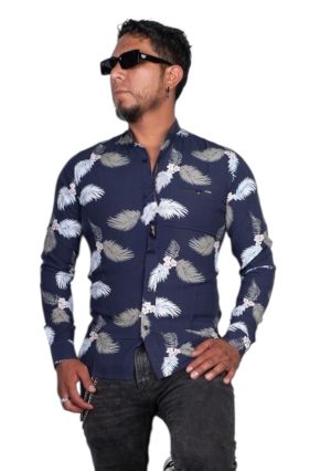 Camisa estampada manga larga