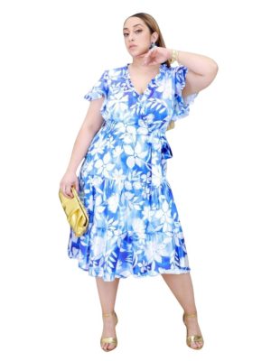 Vestido satin flores